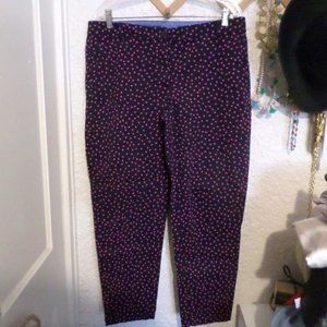 Talbots The Weekend Chino Polka Dot Pant Sz 12